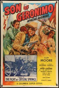 9f807 SON OF GERONIMO chapter 10 1sh '52 Clayton Moore, serial, Prisoners Of Porico!