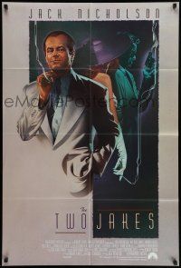 9f909 TWO JAKES int'l 1sh '90 cool full-length art of smoking Jack Nicholson by Rodriguez!