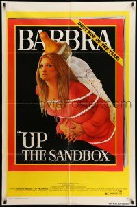 9f917 UP THE SANDBOX 1sh '73 Time Magazine parody art of Barbra Streisand by Richard Amsel!