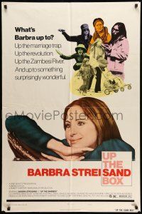 9f918 UP THE SANDBOX style B 1sh '73 many images of wacky Barbra Streisand!