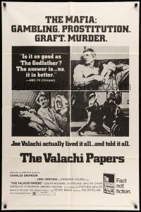 9f920 VALACHI PAPERS style C 1sh '72 directed by Terence Young, great mob action images!