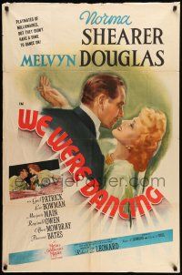 9f953 WE WERE DANCING style C 1sh '42 art of professional guests Norma Shearer & Melvin Douglas!