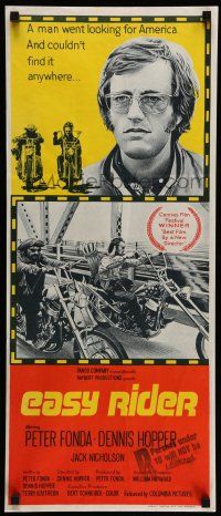 9g187 EASY RIDER Aust daybill '69 Peter Fonda, motorcycle classic directed by Dennis Hopper!