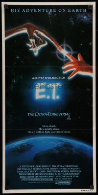 9g186 E.T. THE EXTRA TERRESTRIAL Aust daybill '82 Steven Spielberg, great John Alvin artwork!