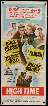 9g217 HIGH TIME Aust daybill '60 Blake Edwards directed, Bing Crosby, Fabian, young Tuesday Weld!
