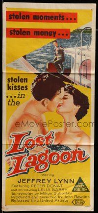 9g243 LOST LAGOON Aust daybill '58 Jeffrey Lynn, stolen moments, stolen money, stolen kisses!