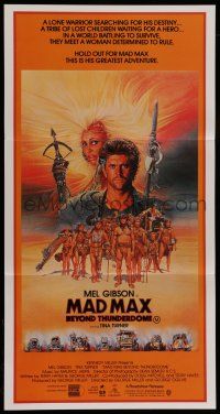 9g244 MAD MAX BEYOND THUNDERDOME Aust daybill '85 art of Mel Gibson & Tina Turner by Richard Amsel