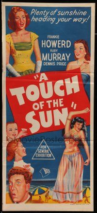 9g321 TOUCH OF THE SUN Aust daybill '56 Frankie Howerd, Ruby Murray, stone litho art!