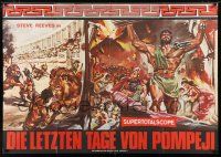 9g356 LAST DAYS OF POMPEII German 33x47 R70s different art of mighty Steve Reeves!