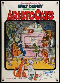 9g407 ARISTOCATS German '71 Walt Disney feline jazz musical cartoon, great colorful art!