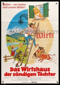 9g457 DAS WIRTSHAUS DER SUNDIGEN TOCHTER German '78 Walter Boos, wacky sexy artwork!