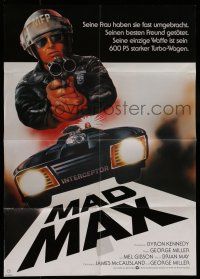 9g525 MAD MAX German '80 different art of cop Mel Gibson, George Miller Australian sci-fi classic!