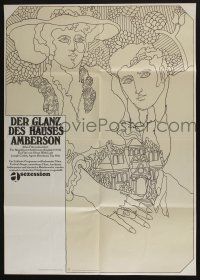 9g526 MAGNIFICENT AMBERSONS German '66 directed by Orson Welles, Booth Tarkington, cool art!