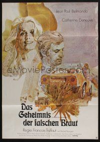 9g535 MISSISSIPPI MERMAID German '70 Truffaut's La Sirene du Mississippi, Belmondo, Deneuve, art!