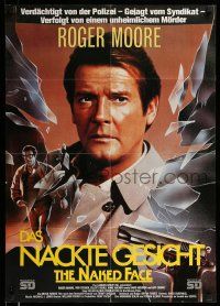 9g540 NAKED FACE German '84 cool different action art of Roger Moore!