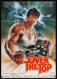 9g549 OVER THE TOP German '87 pro armwrestler Sylvester Stallone, artwork by Casaro!