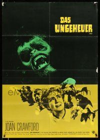 9g601 TROG German '70 Joan Crawford & prehistoric monsters, wacky horror explodes into today!
