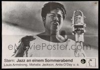 9g387 JAZZ ON A SUMMER'S DAY German 16x23 R70s wonderful close up art of Louis Armstrong by Manfredo