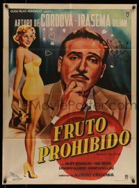 9g017 FORBIDDEN FRUIT Mexican poster '53 Fruito Prohibido, Arturo de Cordova by Caballero!