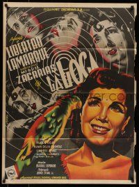 9g027 LA LOCA Mexican poster '52 art of Mad Woman Libertad Lamarque by Juan Antonio Vargas Ocampo!