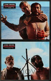 9g929 HELL IN THE PACIFIC 8 style B French LCs '69 Lee Marvin, Toshiro Mifune, John Boorman!