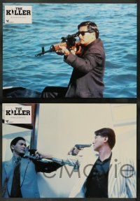 9g936 KILLER 8 French LCs '89 John Woo directed, action images of Chow Yun-Fat!
