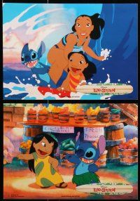 9g751 LILO & STITCH 8 German LCs '02 Disney Hawaiian sci-fi fantasy cartoon!