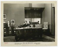 9h077 AGE FOR LOVE 8.25x10 still '31 Howard Hughes, sexy Billie Dove in cool dress at deco desk!