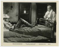 9h124 BAD DAY AT BLACK ROCK 8x10.25 still '55 Spencer Tracy stares at Lee Marvin laying on bed!