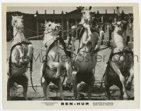 9h138 BEN-HUR 8x10.25 still '60 great close up of Charlton Heston's chariot horses rearing!