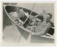 9h144 BIG BROADCAST OF 1937 8.25x10 still '36 overhead c/u of George Burns & Gracie Allen in canoe!