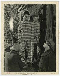 9h158 BLACKMAIL 8x10 still '39 great close up of Edward G. Robinson with chain gang convicts!