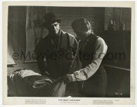 9h166 BODY SNATCHER 8x10.25 still '45 close up of Boris Karloff in top hat showing corpse to man!