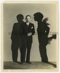 9h200 CANARY MURDER CASE candid 8x10 still '29 author S.S. Van Dine with shadows on wall by Richee!