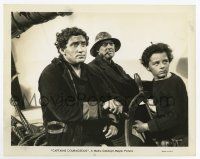 9h204 CAPTAINS COURAGEOUS 8x10.25 still '37 Spencer Tracy, Bartholomew & Barrymore at ship's wheel!