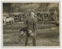 9h230 CIRCUS CLOWN 8x10 still '34 great image of Joe E. Brown carrying kid under the big top!