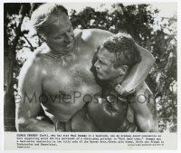 9h248 COOL HAND LUKE 8x9.5 still '67 George Kennedy has Paul Newman in a headlock at boxing match!