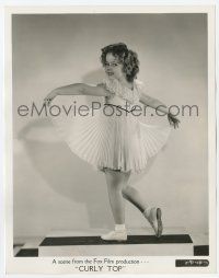 9h255 CURLY TOP 8x10.25 still '35 cute Shirley Temple showing the moves to her next dance routine!