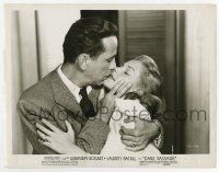 9h261 DARK PASSAGE 8x10.25 still '47 best close up of Humphrey Bogart kissing sexy Lauren Bacall!
