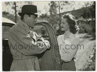 9h262 DARK VICTORY 7.25x9.5 still '39 Humphrey Bogart smiles at Bette Davis standing by car!