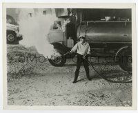 9h267 DAY OF THE TRIFFIDS 8.25x10.25 still '62 great image of Howard Keel with flamethrower!