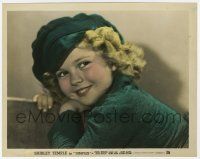 9h012 DIMPLES color 8x10 still '36 great portrait of cute Shirley Temple, The Bowery Princess!