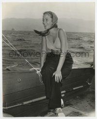 9h303 DOROTHY LAMOUR 7.75x9.75 still '40 getting some sun on a cruise to Catalina by Don English!