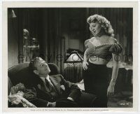 9h304 DOUBLE LIFE 8.25x10 still '47 sexy young Shelley Winters stare seductively at Ronald Colman!