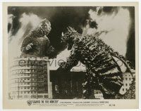 9h387 GIGANTIS THE FIRE MONSTER 8x10.25 still '59 Godzilla & Angurus battling over city buildings!