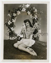 9h393 GLORIA DEHAVEN 8x10.25 still '49 seated portrait with cute bunny for the Easter holiday!