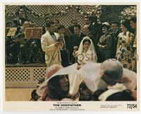 9h019 GODFATHER color 8x10 still '72 singer Al Martino serenades Talia Shire at her wedding!