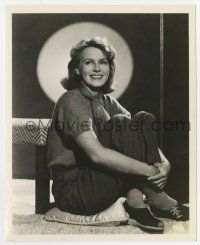 9h415 GRETA GARBO deluxe 8x10 still '30s wonderful seated portrait by Clarence Sinclair Bull!