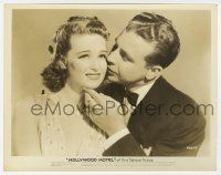 9h450 HOLLYWOOD HOTEL 8x10 still '38 romantic close up of Dick Powell kissing Rosemary Lane!