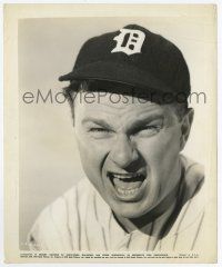 9h530 LADIES' DAY 8.25x10 still '43 great close up of baseball player Eddie Albert yelling!